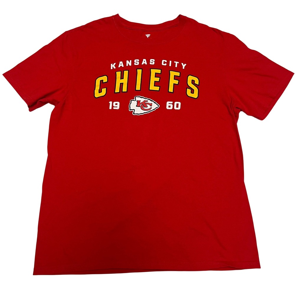 Kansas City Chiefs NFL Mens Large Red Graphic T-Shirt 1960 Arrowhead